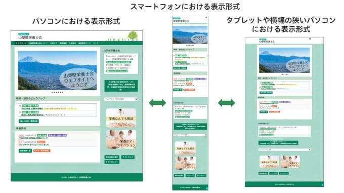 全ページのレスポンシブ対応